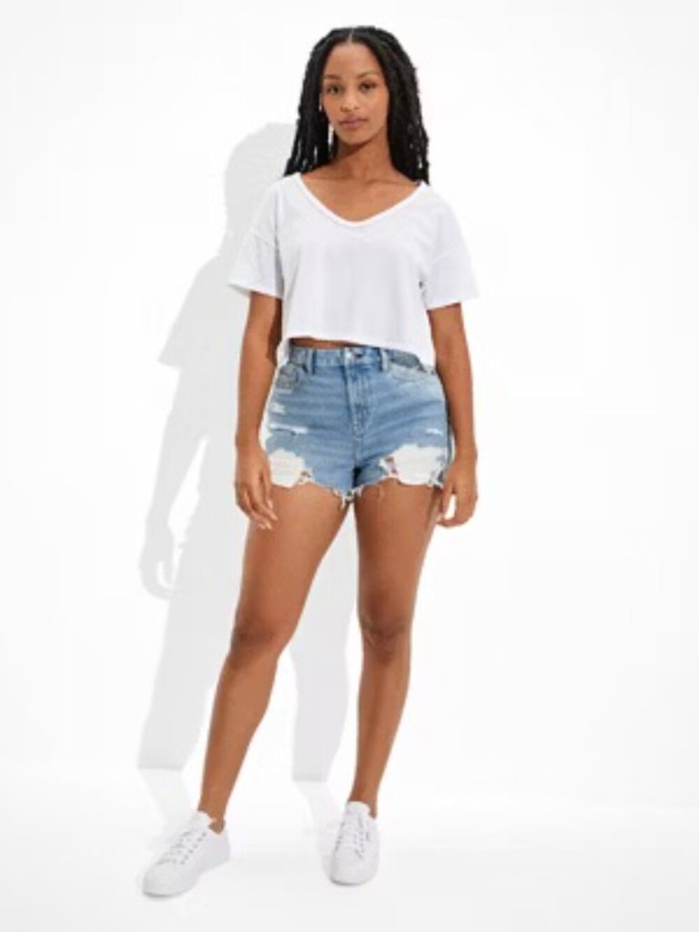 😎 BNWT American Eagle Denim Curvy Mom Shorts - Size 12 🦅 AE Strigid